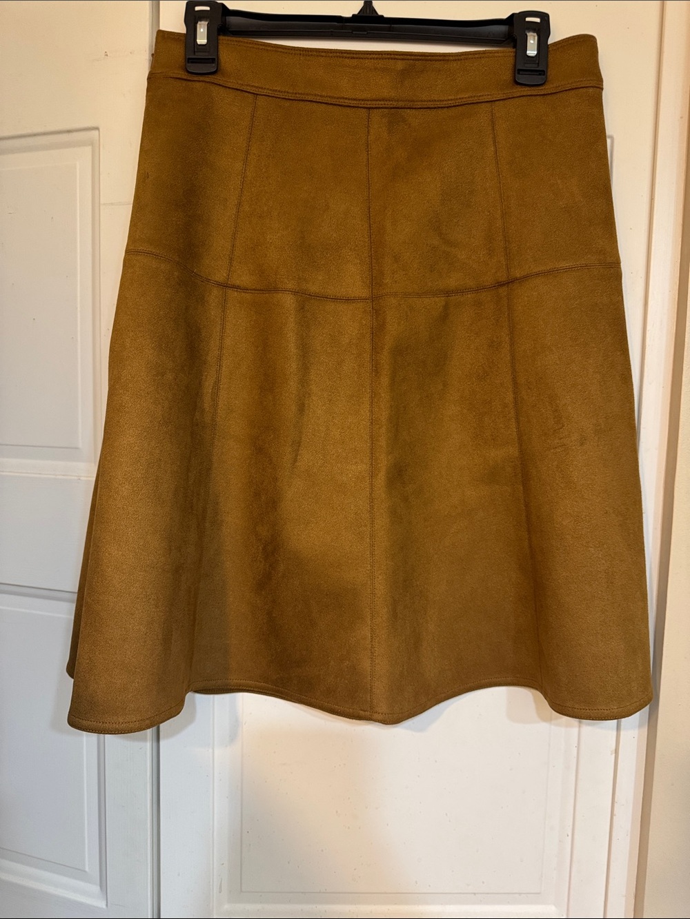 NWT Ann Taylor Women's A-Line Faux Suede Skirt in Camel